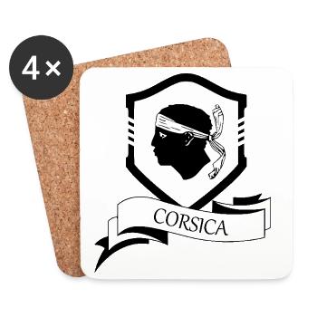 Corsica - Coasters (set of 4) - white - Front