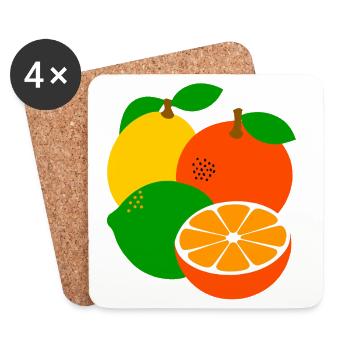 Fruit - Coasters (set of 4) - white - Front