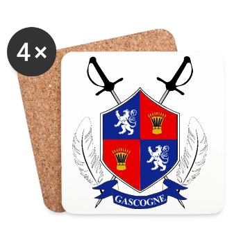 Gascogne - Dessous de verre (lot de 4) - blanc - Devant