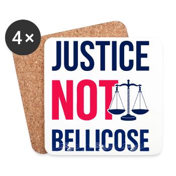JUSTICE_NOT_BELLICOSE - Coasters (set of 4) - white - Front