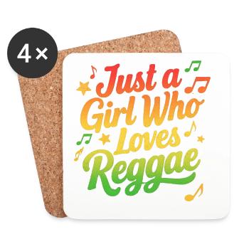 Girl Power Reggae Style - Untersetzer (4er-Set) - Weiß - Vorne