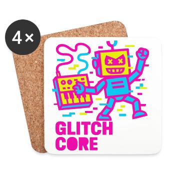 Glitchcore ! - Dessous de verre (lot de 4) - blanc - Devant