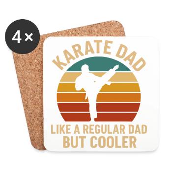 Karaté Dad Sunset Fitness Tee - Dessous de verre (lot de 4) - blanc - Devant