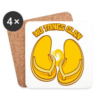 Le clan des tongs - Dessous de verre (lot de 4) - blanc - Devant
