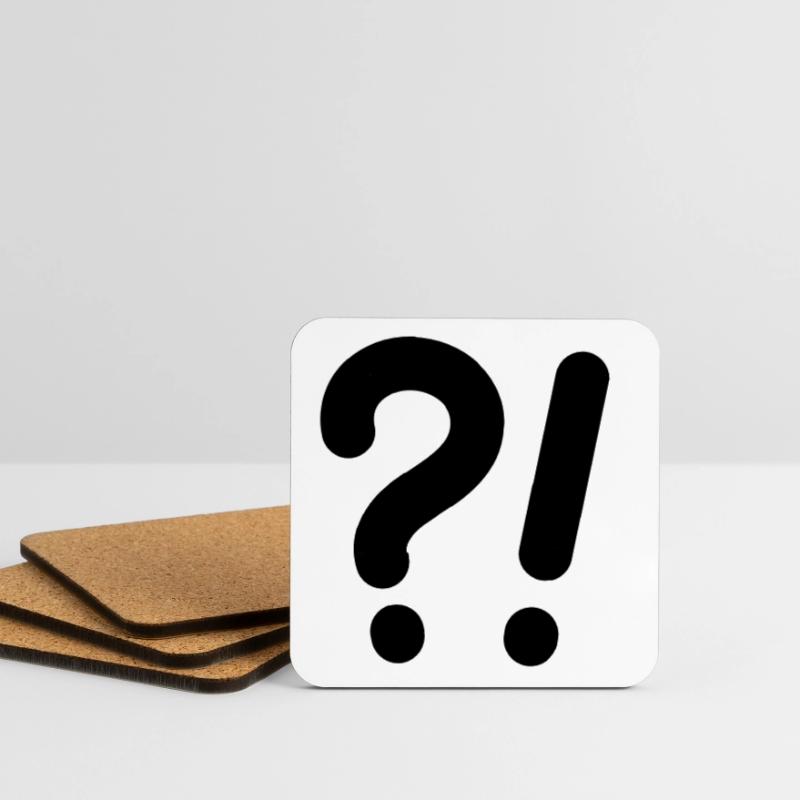 Points d’interrogation et points d’exclamation Dessous de verre (lot de 4)