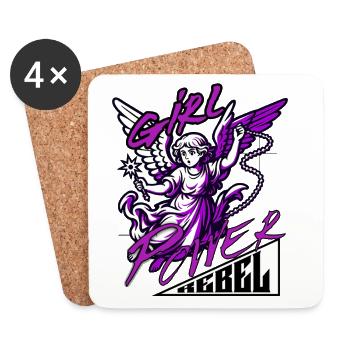Angelic Rebel - Coasters (set of 4) - white - Front