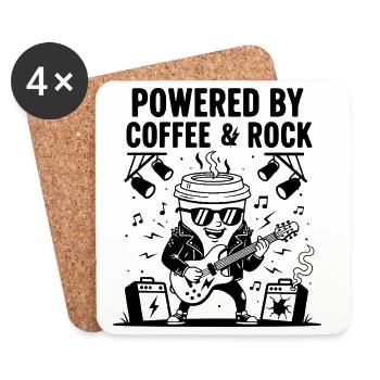 Coffee & Rock Guitar Energy - Coasters (set of 4) - white - Front