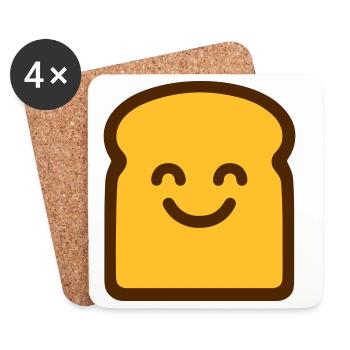 Cute Toast - Untersetzer (4er-Set) - Weiß - Vorne