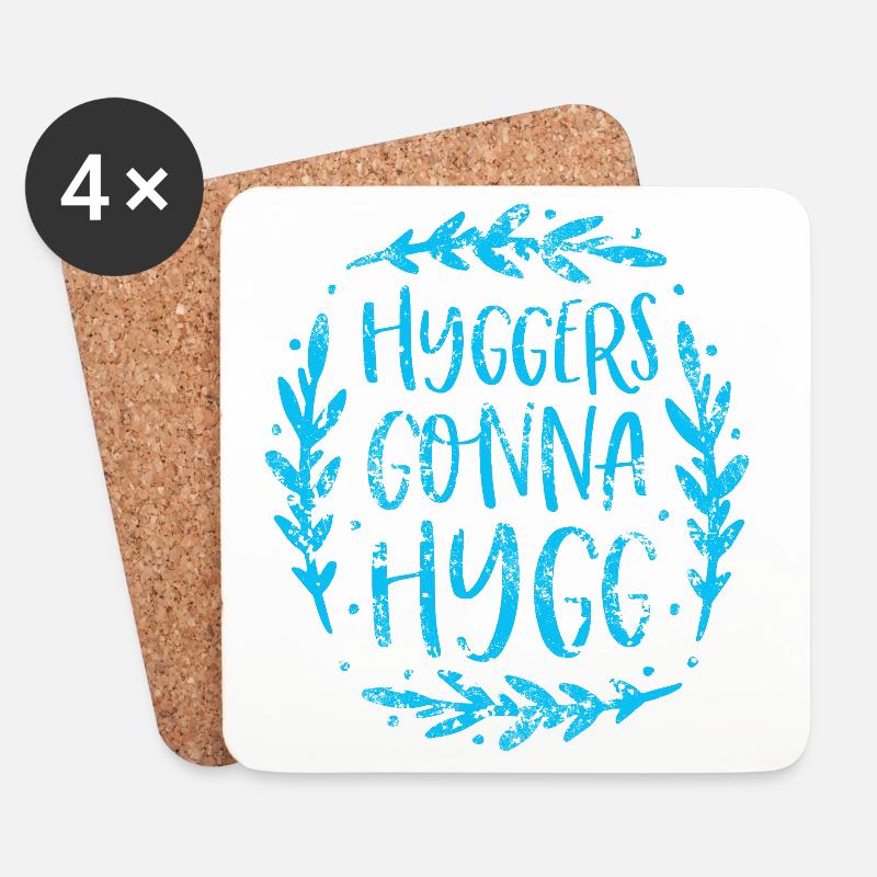 Hyggers gonna hygg  - Untersetzer (4er-Set) - Weiß