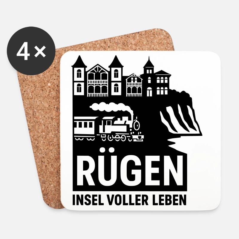 Rügen Insel voller Leben - Untersetzer (4er-Set) - Weiß