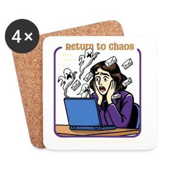 Retour au Chaos - Dessous de verre (lot de 4) - blanc - Devant