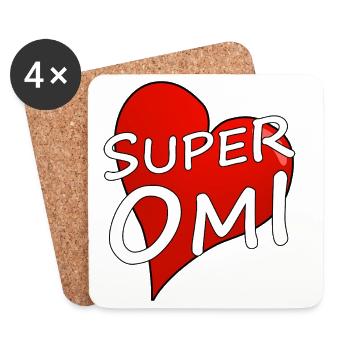 Super Granny - Coasters (set of 4) - white - Front