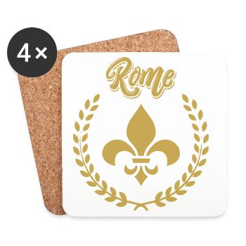 ROME Laurier Victoire - Dessous de verre (lot de 4) - blanc - Devant