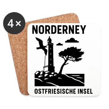 norderney ostfriesland - Untersetzer (4er-Set) - Weiß - Vorne