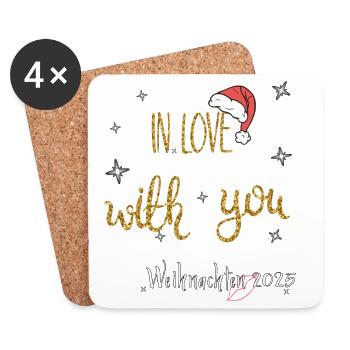 Christmas in Love - Coasters (set of 4) - white - Front