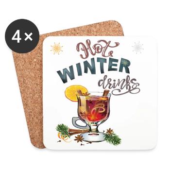  Winter - Untersetzer (4er-Set) - Weiß - Vorne