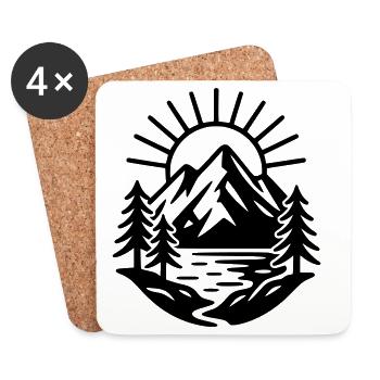 Nature - Coasters (set of 4) - white - Front
