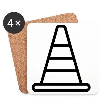 cone - Coasters (set of 4) - white - Front