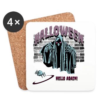 Halloween Geist Erwacht - Untersetzer (4er-Set) - Weiß - Vorne
