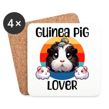 guinea pig lover - Untersetzer (4er-Set) - Weiß - Vorne