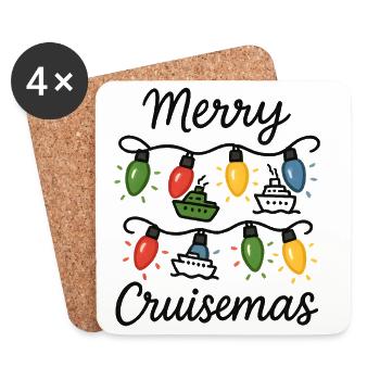 Le Noël de Merry Cruisema - Dessous de verre (lot de 4) - blanc - Devant