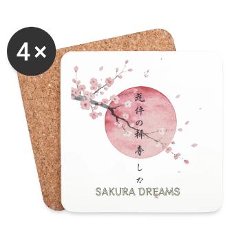 Sakura Dreams Mondzauber - Untersetzer (4er-Set) - Weiß - Vorne