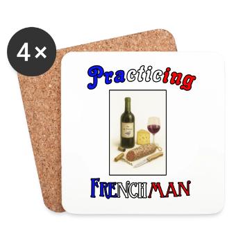 Français en exercice - Dessous de verre (lot de 4) - blanc - Devant