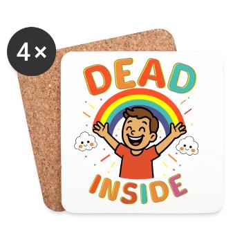 Dead Inside - Untersetzer (4er-Set) - Weiß - Vorne