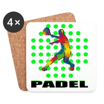 Padel - Dessous de verre (lot de 4) - blanc - Devant