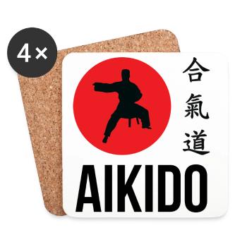 Aikido - Martial Art - Aikido - Coasters (set of 4) - white - Front