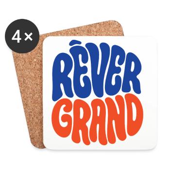 RÊVER GRAND - let's talk - Dessous de verre (lot de 4) - blanc - Devant