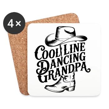 Danse en ligne Papi - Dessous de verre (lot de 4) - blanc - Devant