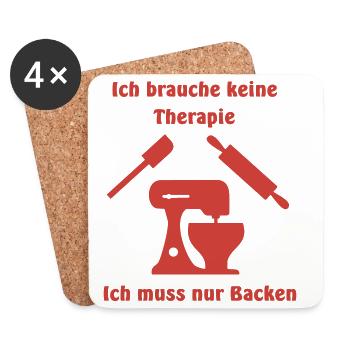 Baking Food Processor Therapy - Coasters (set of 4) - white - Front