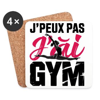 Gymnastics Gift I Can't I Have Gym - Coasters (set of 4) - white - Front