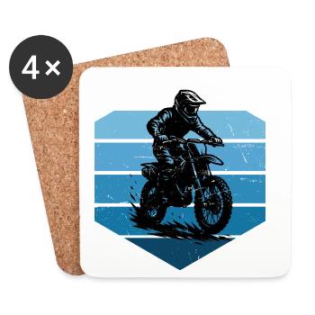 Motocross perfect for every motocross - Coasters (set of 4) - white - Front