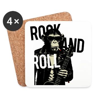 Rolling Monkey Rock - Dessous de verre (lot de 4) - blanc - Devant