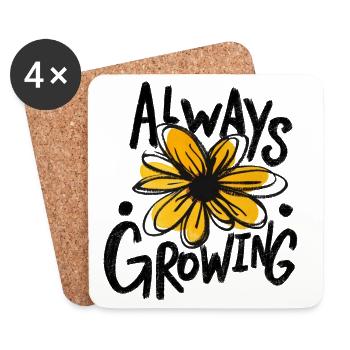 Sunny Daisy Sketch - Coasters (set of 4) - white - Front