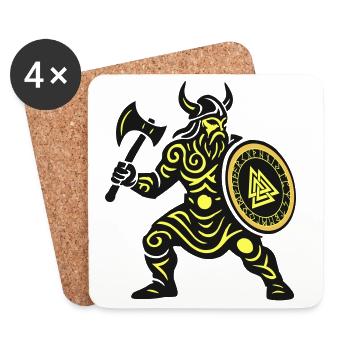 erstelle mir ein wildschwein als tribal in einem w - Untersetzer (4er-Set) - Weiß - Vorne