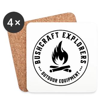 Bushcraft Explorers Outdoor Survival Design - Coasters (set of 4) - white - Front