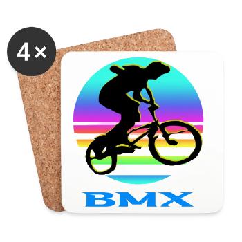 Vélo BMX - Dessous de verre (lot de 4) - blanc - Devant