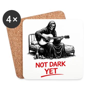 Pas encore sombre : guitariste de Grim Reaper - Dessous de verre (lot de 4) - blanc - Devant