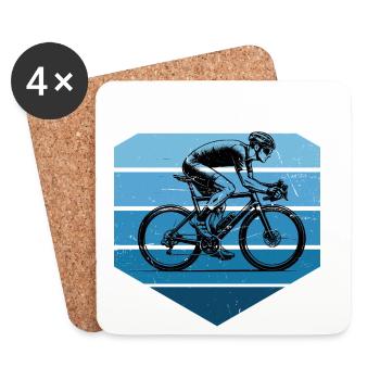 Fresh road bike motif for road bike - Coasters (set of 4) - white - Front