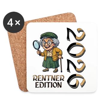 Design de retraite à la retraite - Dessous de verre (lot de 4) - blanc - Devant
