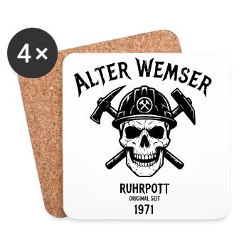 1971 Birthday Gift for Real Ruhrpott Guys - Coasters (set of 4) - white - Front