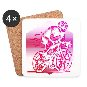 Un incontournable pour les vrais vélos de route - Dessous de verre (lot de 4) - blanc - Devant