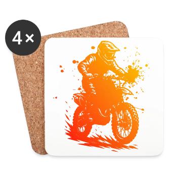 Great Motocross Gift for Motocross - Coasters (set of 4) - white - Front