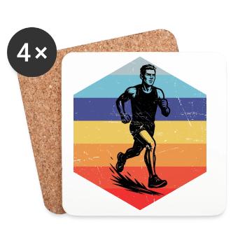 Running Love Look Clear pour la course - Dessous de verre (lot de 4) - blanc - Devant