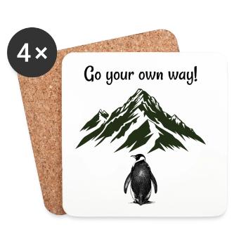 Go your own way! - Untersetzer (4er-Set) - Weiß - Vorne