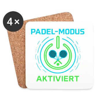 Padel mode activated - Coasters (set of 4) - white - Front
