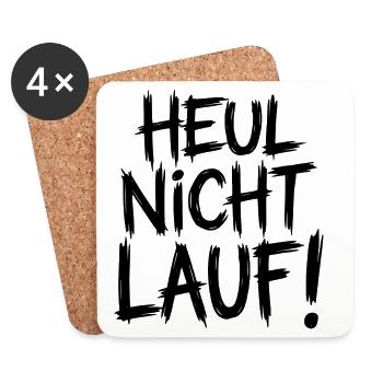Don't cry Run! - Coasters (set of 4) - white - Front